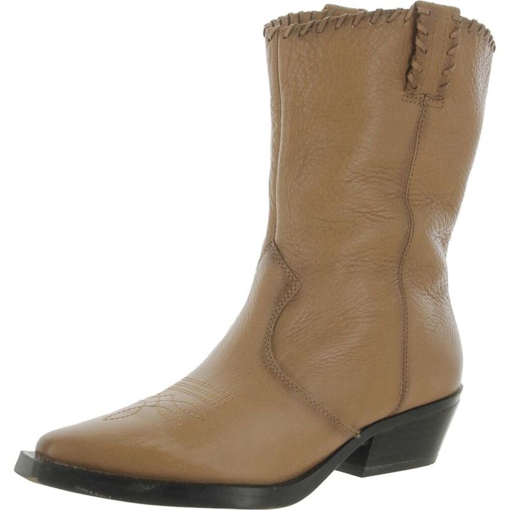 Sarto Franco Sarto Womens Lance Tan Leather Cowboy, Western Boots Shoes Used